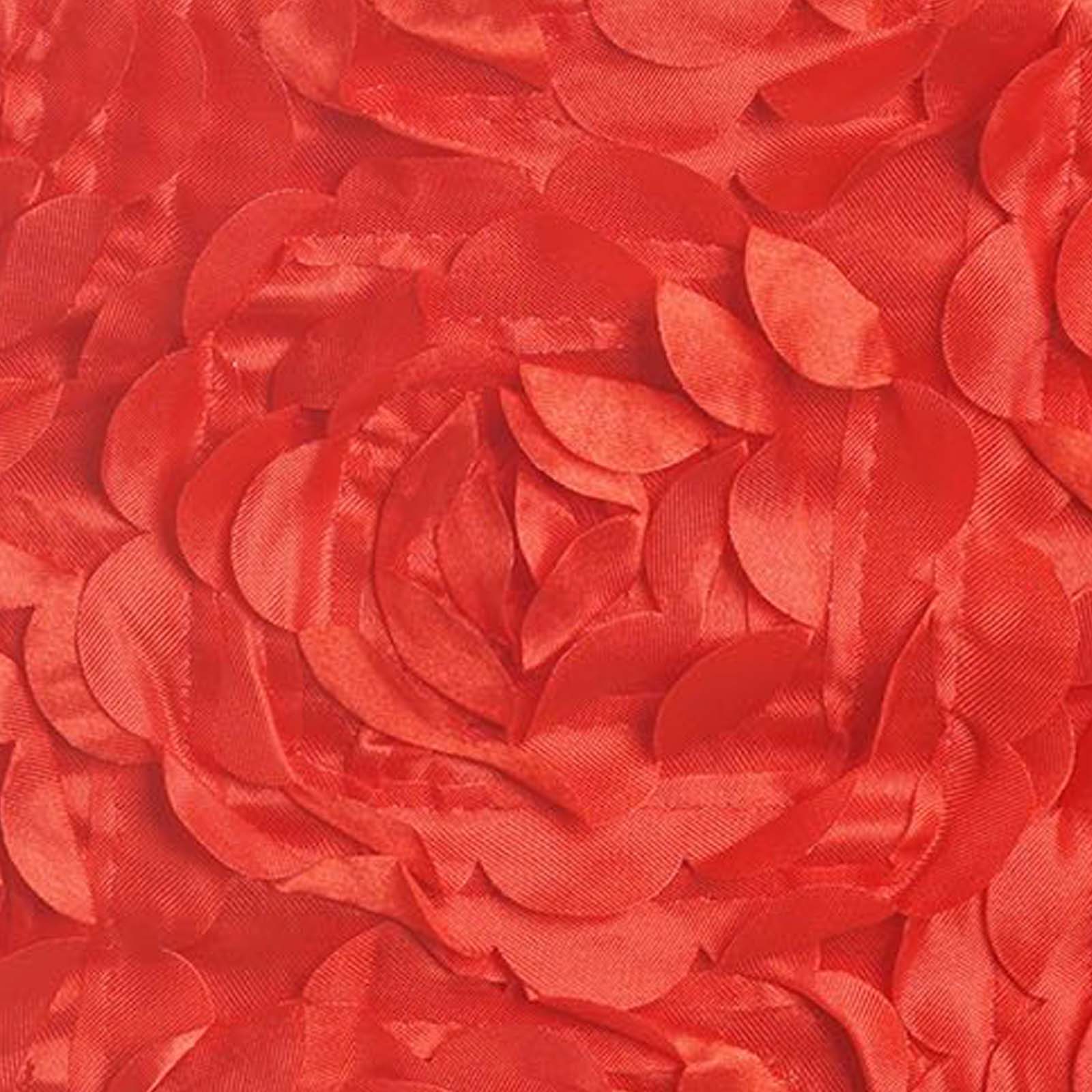 5 pack | 6inch x 14inch Red Satin Rosette Spandex Stretch Chair Sash#whtbkgd