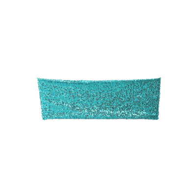 Versatile Design Options with Turquoise Sequin Spandex Chair Sashes