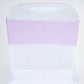 5 Pack | Lavender Lilac Spandex Stretch Chair Sashes | 5inch x 12inch