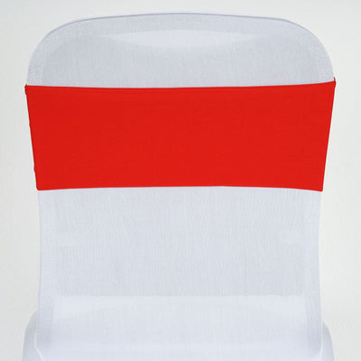 Versatile Design Options with Red Spandex Chair Sashes