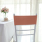 Terracotta 5 Inch X 12 Inch Spandex Stretch Chair Sashes 5 Pack