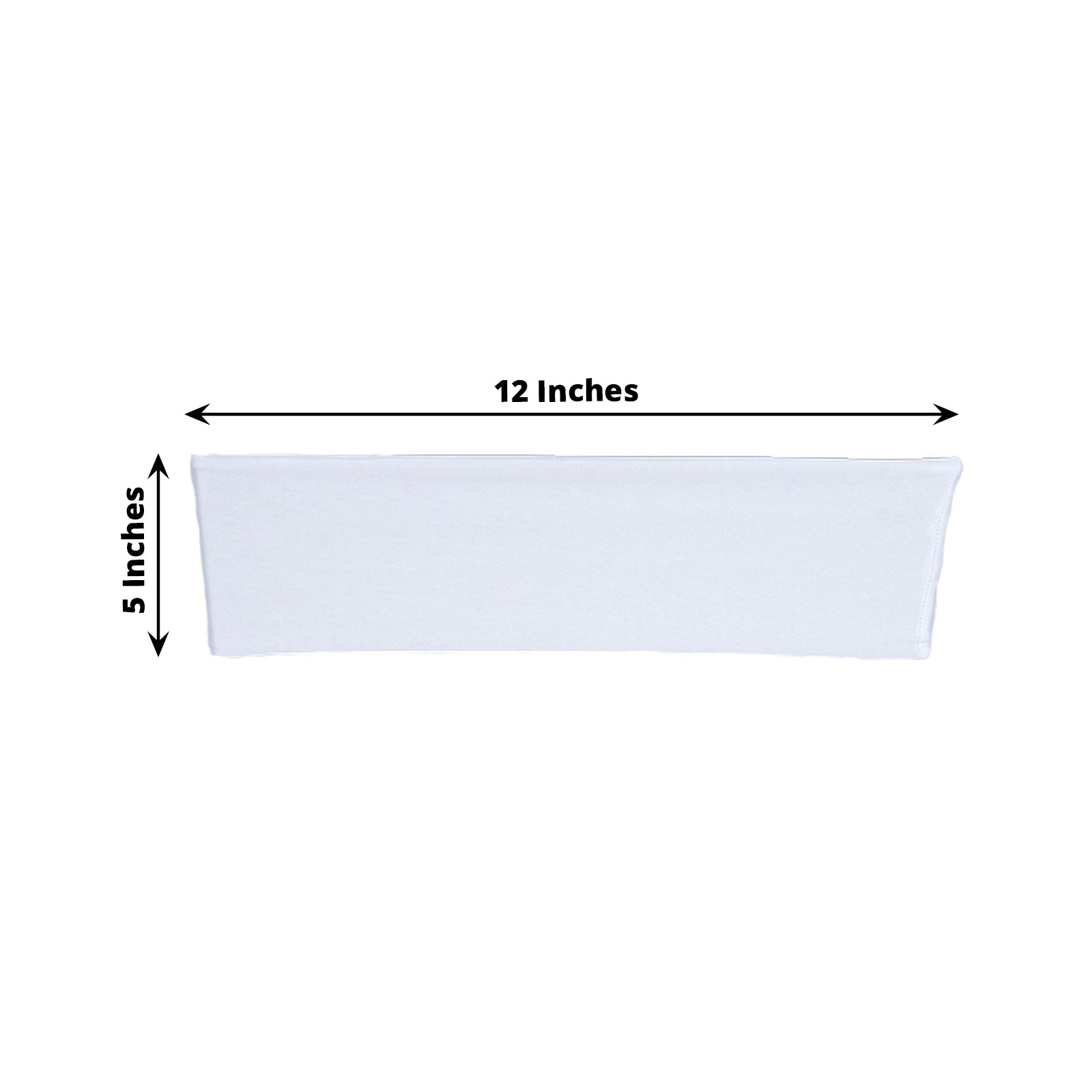 5 pack | 5"x12" White Spandex Stretch Chair Sash
