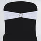 5 Pack White Spandex Stretch Chair Sashes Bands Heavy Duty with Two Ply Spandex - 5"x12"
