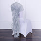 Curly Chiffon Dusty Blue Chair Sash
