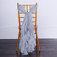 Dusty Blue Curly Chiffon Chair Sash