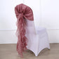 Chiffon Mauve and Cinnamon Rose Curly Chair Sash 