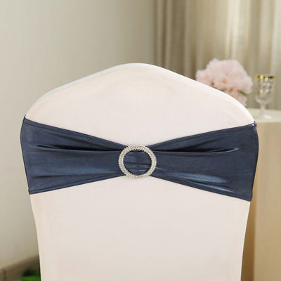Elevate Your Event with Navy Blue Spandex Chair Sashes