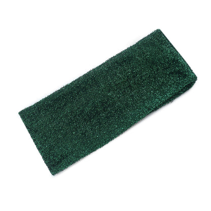 Pack of 5 Hunter Emerald Green Metallic Shimmer Tinsel Spandex Chair Sashes