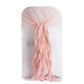 Chiffon Chair Hoods Willow Ruffled Sash In Blush & Rose Gold