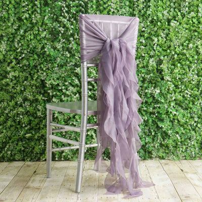 Whimsical Ruffled Willow Chair Sashes