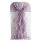 Chiffon Chair Hoods Willow Ruffled Sash In Violet Amethyst