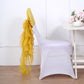 Chiffon Chair Sashes In Mustard Yellow Hooded Ruffled