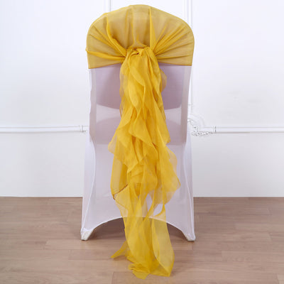 Elegant Design of Mustard Yellow Chiffon Hoods
