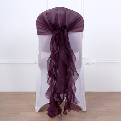 Elegant Eggplant Chiffon Hoods