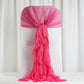 Fuchsia Ruffled Chiffon Willow Chair Hood Sashes