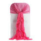Chiffon Chair Hoods Willow Ruffled Sash In Fuchsia