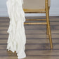 Ivory Ruffled Chiffon Willow Chair Hood Sashes#whtbkgd