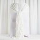 Ivory Chiffon Chair Hoods Ruffled Willow Sashes