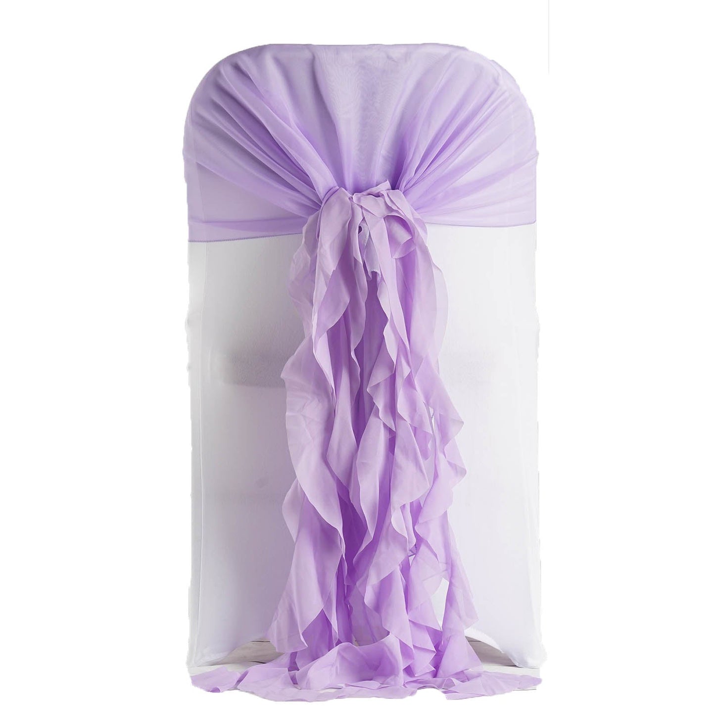 Chiffon Chair Sash Lavender Hoods With Ruffles Willow