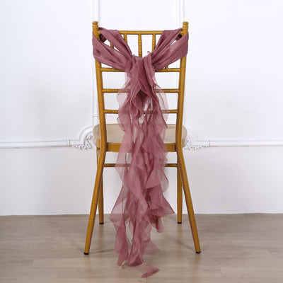 Whimsical Touch with Ruffled Willow Chair Sashes