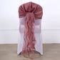 Ruffled Hooded Mauve Cinnamon Rose Chiffon Chair Sashes