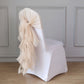 1 Set Nude Chiffon Hoods With Ruffles Willow Chiffon Chair Sashes