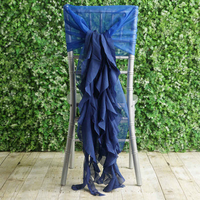 Elegant Royal Blue Chiffon Hoods