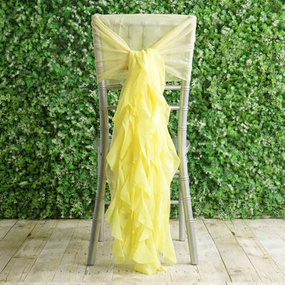 Transform Your Chairs with Yellow Chiffon Hoods