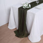 Table Runner In Olive Green Chiffon 6 Feet