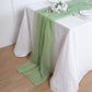 Chiffon Table Runner In Green 6 Feet 