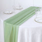 6 Feet Table Runner In Green Chiffon