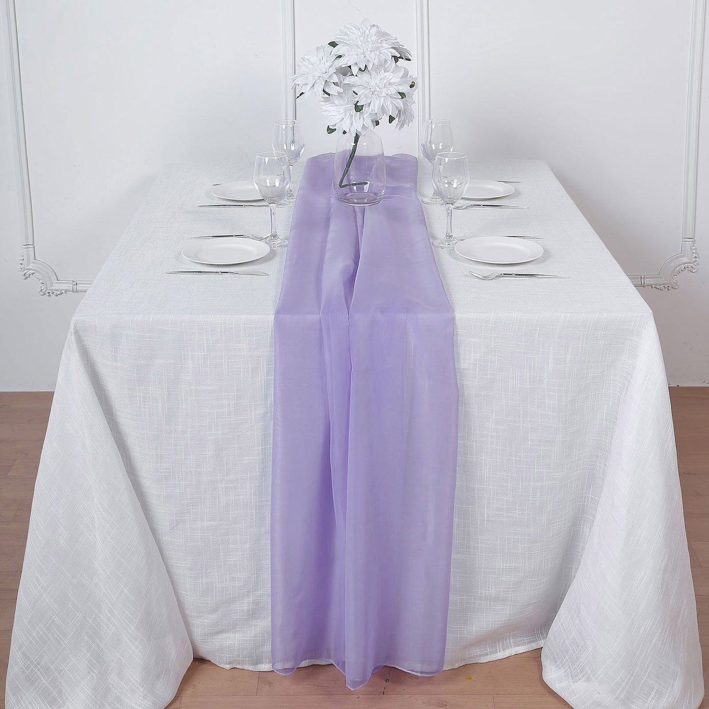 6ft Lavender Lilac Chiffon Table Runner