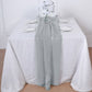 6ft silver chiffon table runner on a white table setting.