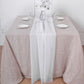 6ft White Chiffon Table Runner