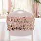 5 Pack Big Payette Sequin Round Chair Sashes - Blush