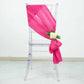 5 Pack | Fuchsia Accordion Crinkle Taffeta Chair Sashes - 6inch x 106inch