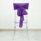5 Pack | Purple Accordion Crinkle Taffeta Chair Sashes - 6"x106"