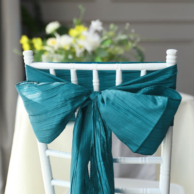 Durability Meets Style in Teal Chair Sashes