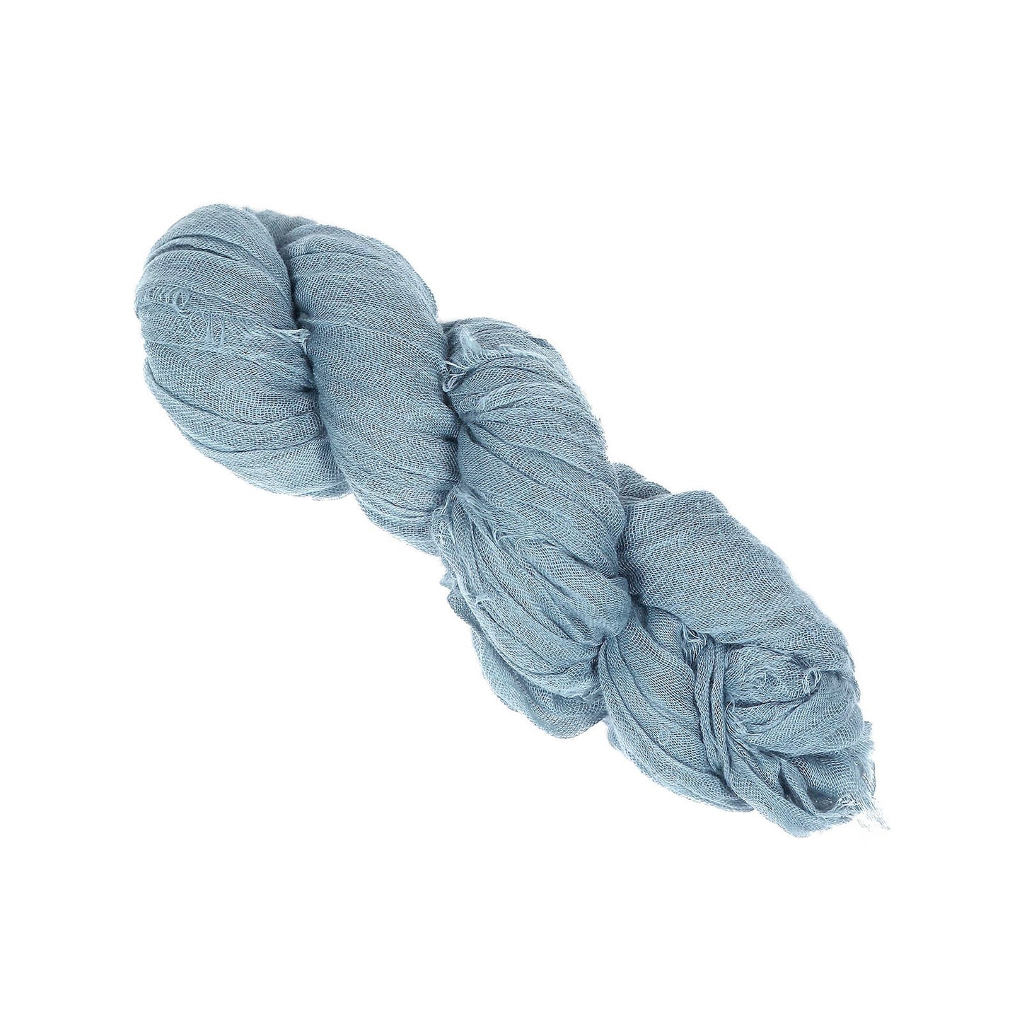 5 Pack | Dusty Blue Gauze Cheesecloth Boho Chair Sashes - 16inch x 88inch