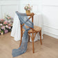 5 Pack | Dusty Blue Gauze Cheesecloth Boho Chair Sashes - 16" x 88"