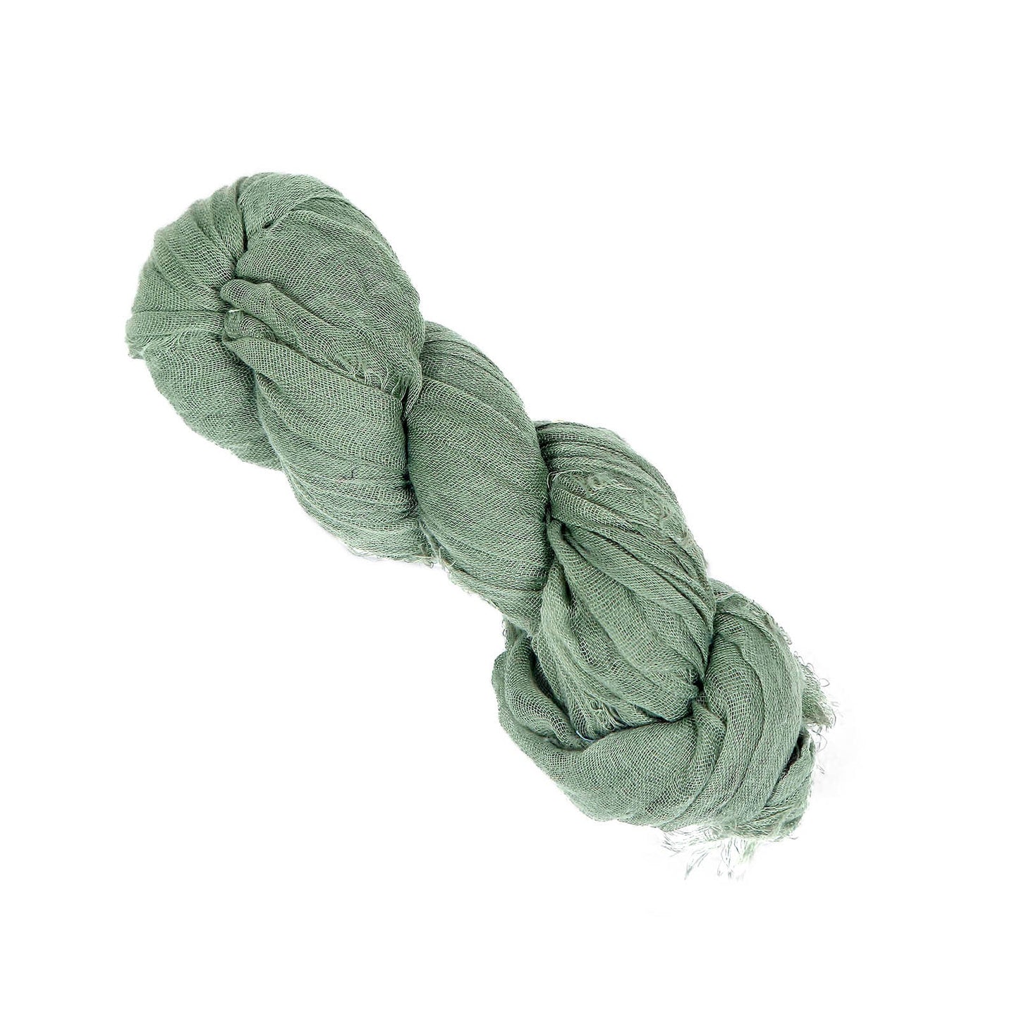 5 Pack | Dusty Sage Gauze Cheesecloth Boho Chair Sashes - 16inch x 88inch