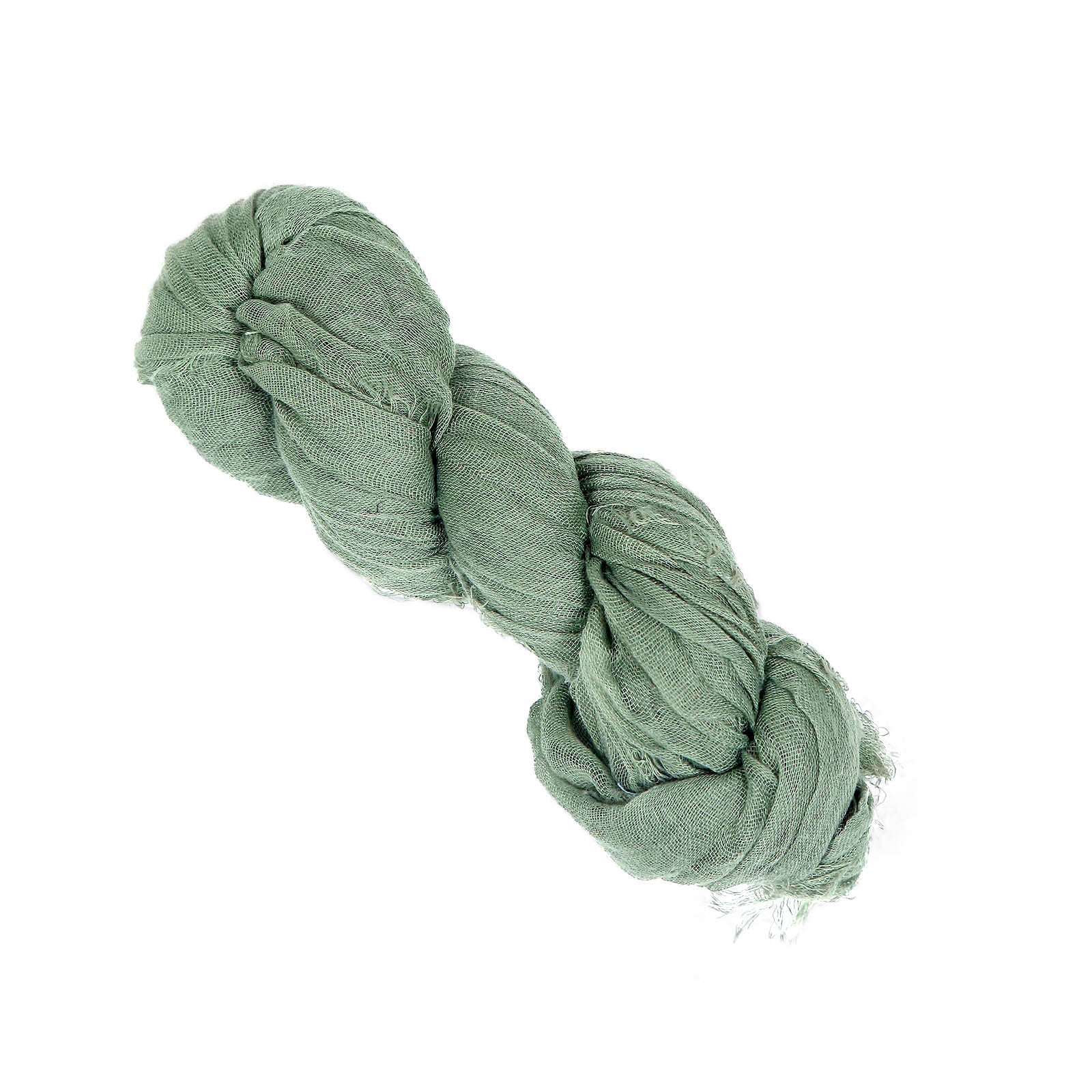 5 Pack | Dusty Sage Gauze Cheesecloth Boho Chair Sashes - 16inch x 88inch