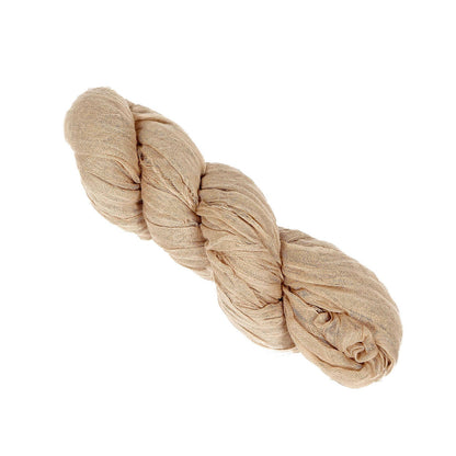 5 Pack | Beige Gauze Cheesecloth Boho Chair Sashes - 16inch x 88inch