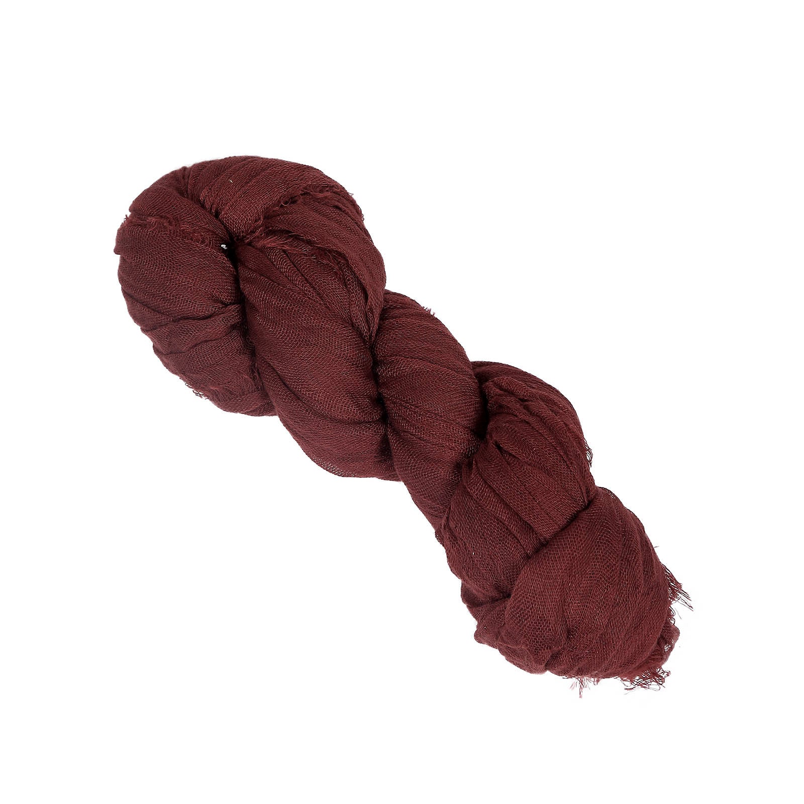 5 Pack | Burgundy Gauze Cheesecloth Boho Chair Sashes - 16inch x 88inch