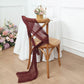 5 Pack | Burgundy Gauze Cheesecloth Boho Chair Sashes - 16" x 88"
