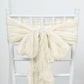 5 Pack | Cream Gauze Cheesecloth Boho Chair Sashes - 16inch x 88inch