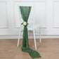 5 Pack | Olive Green Gauze Cheesecloth Boho Chair Sashes - 16inch x 88inch