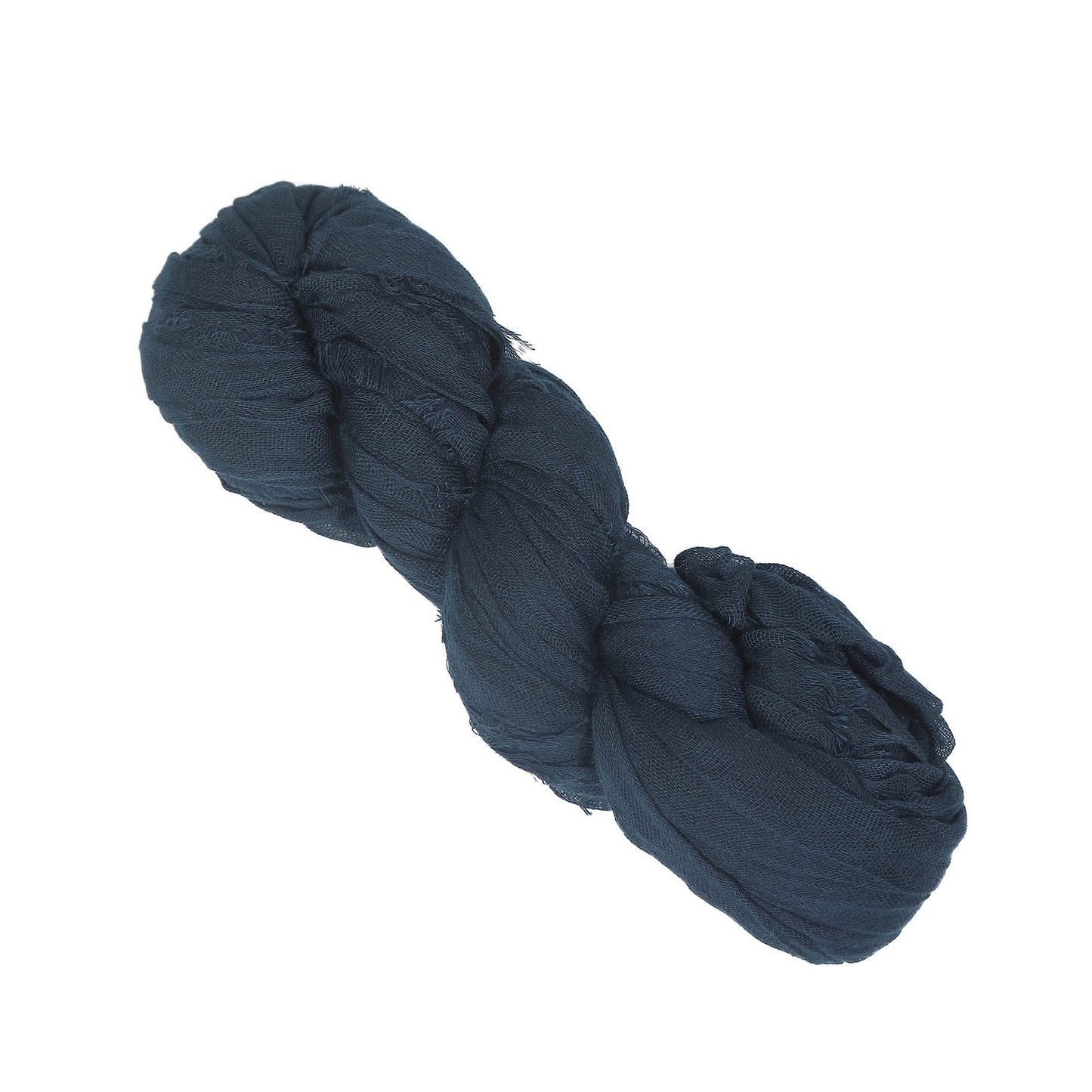 5 Pack | Navy Blue Gauze Cheesecloth Boho Chair Sashes - 16inch x 88inch