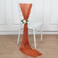 5 Pack | Terracotta Gauze Cheesecloth Boho Chair Sashes - 16inch x 88inch