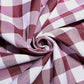 Burgundy and white checkered chair sashes in a 5-pack.